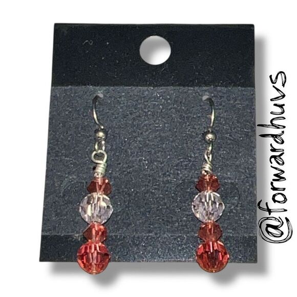 Bundle Sale 3 for $15 | Handcrafted Faceted Bead Dangle Earrings - Picture 1 of 8